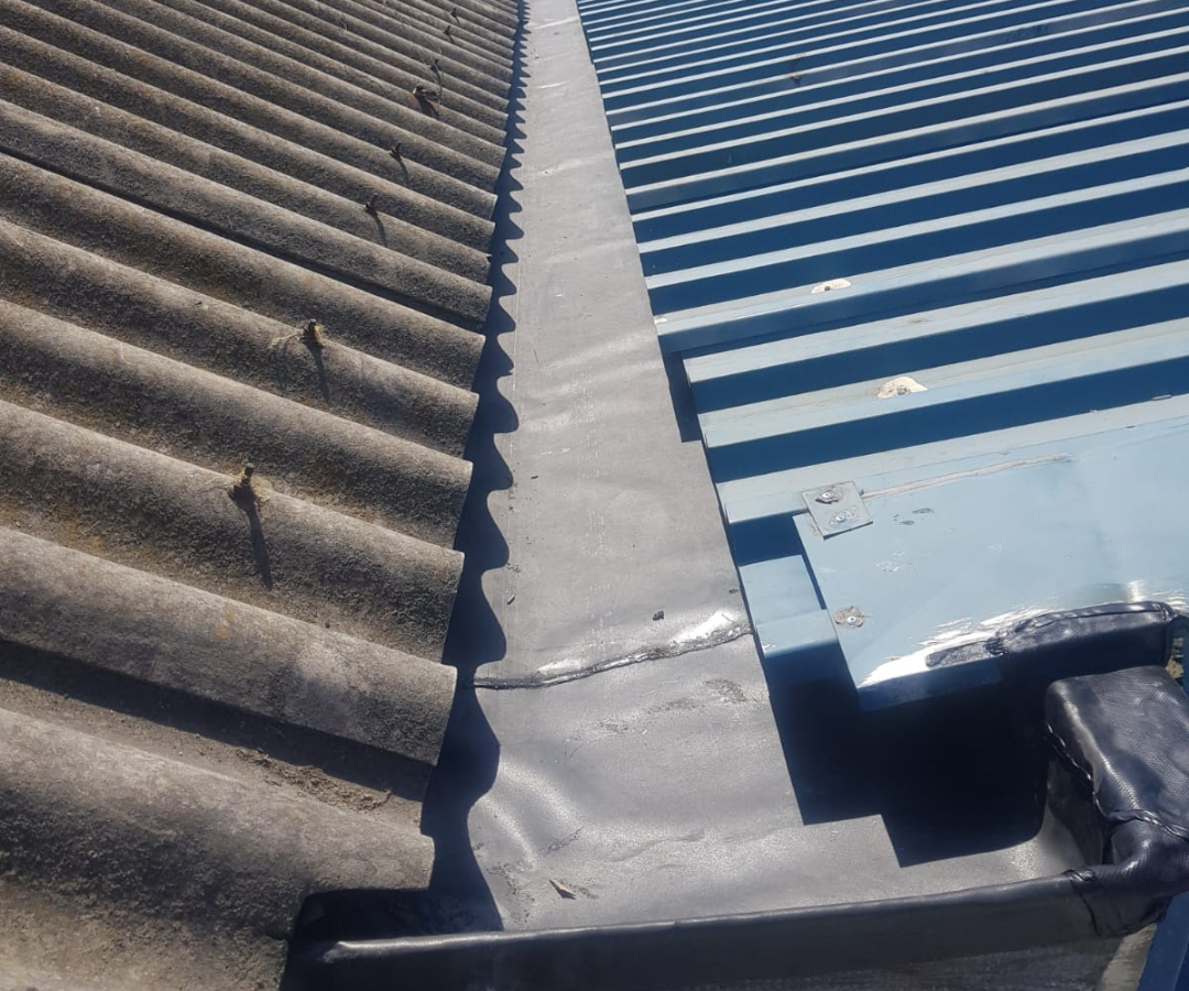 Completed commercial box gutter project 6